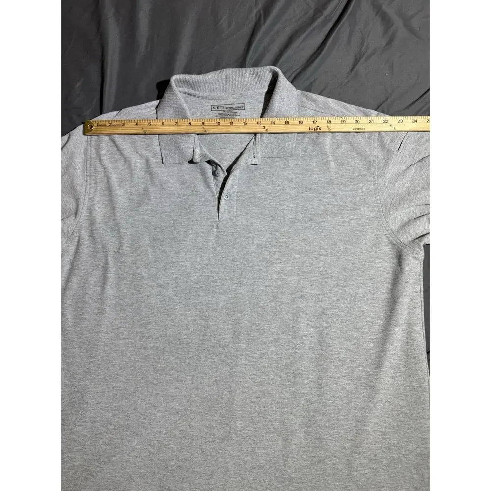 5.11 Tactical Polo Shirt Mens 2XL Gray Short Sleeve Pen‎ Pocket Utility